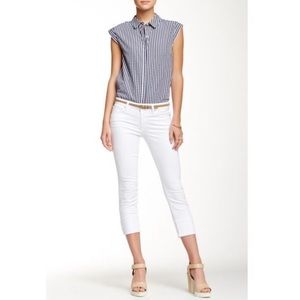 Joe’s Jeans White Cuffed Distressed Hem Jeans